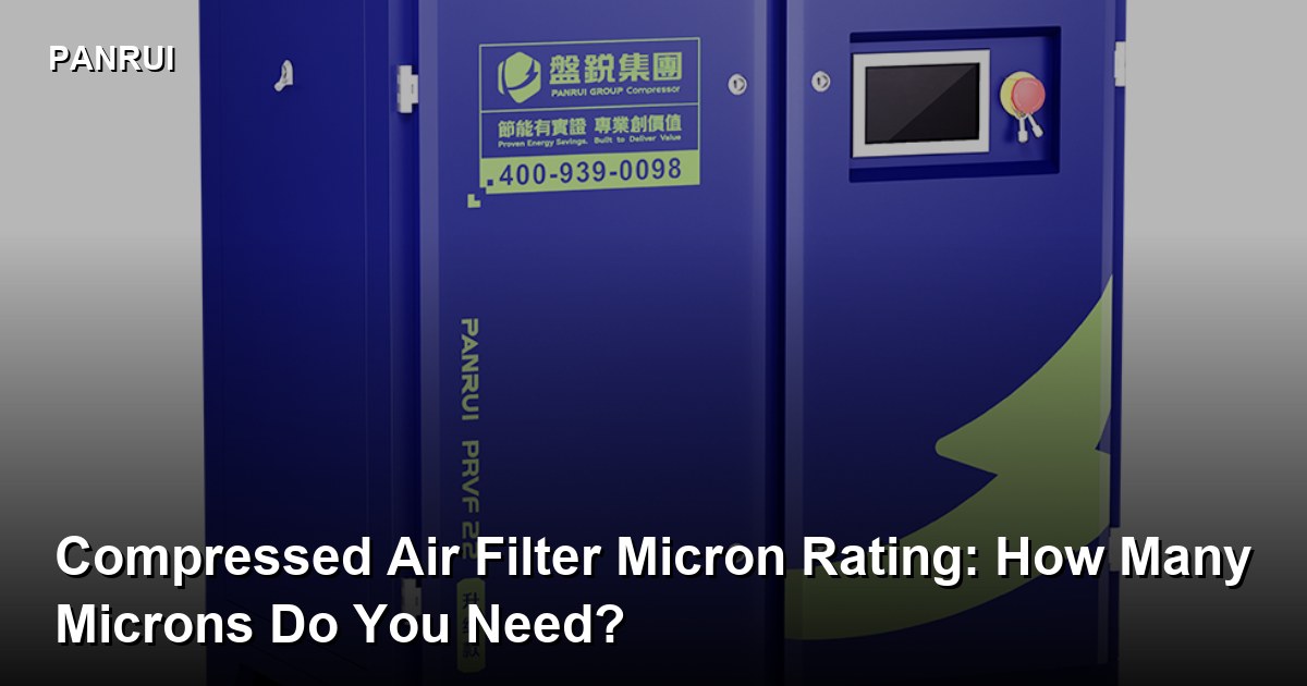 compressed air filter micron rating