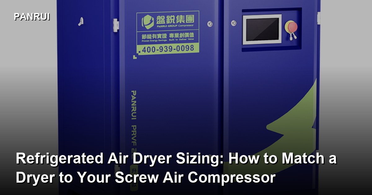 refrigerated air dryer sizing